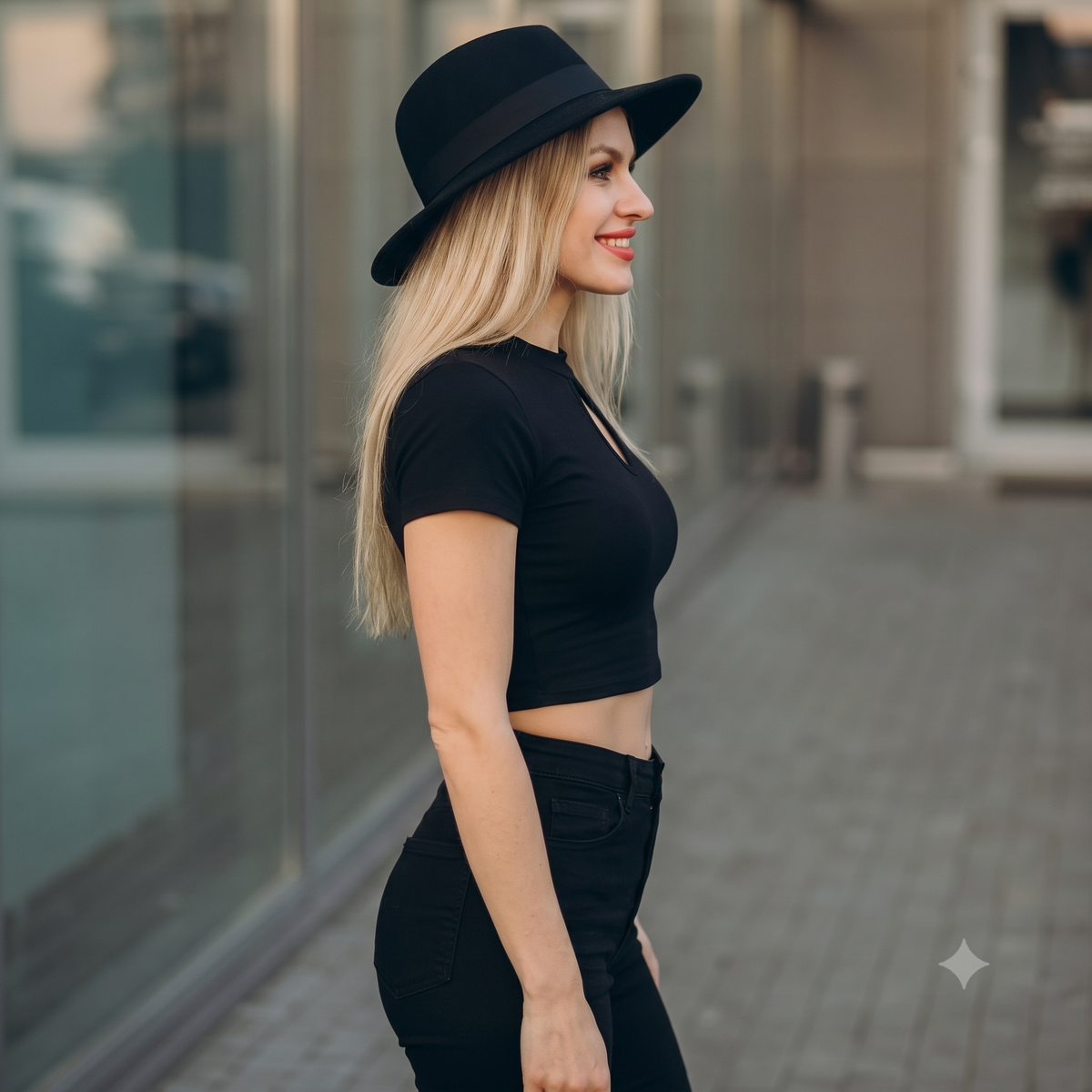Retro Biker Core Crop Tee