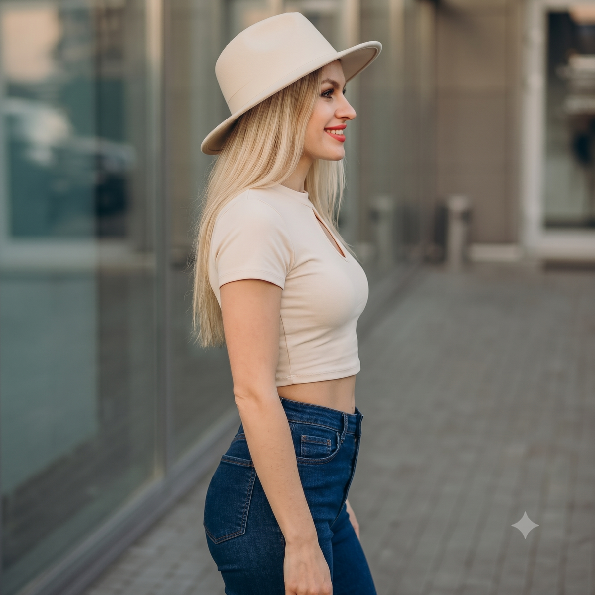 Retro Biker Core Crop Tee